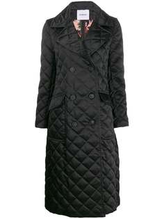 Ainea diamond quilt double-breasted coat