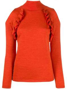 Chiara Bertani cold shoulder knitted top
