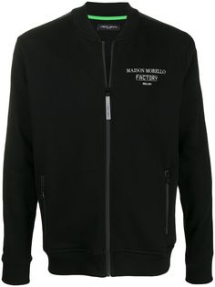 Frankie Morello zip-up logo bomber jacket
