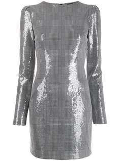 Frankie Morello metallic check print dress