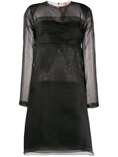 Nº21 sheer detail layered dress