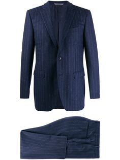 Canali строгий костюм в тонкую полоску