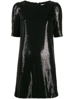 Blanca платье мини с вышивкой пайетками