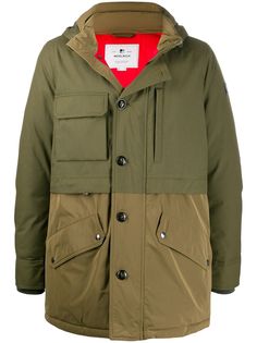 Woolrich комбинированная парка с капюшоном