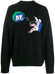 Ader Error свитер свободного кроя с принтом