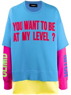 Dsquared2 толстовка в стиле колор-блок с надписью