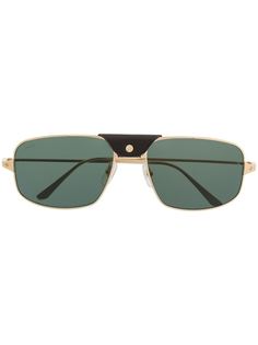Cartier затемненные солнцезащитные очки-авиаторы