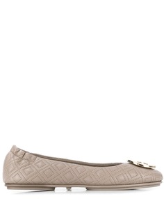 Tory Burch logo plaque quilted ballerinas