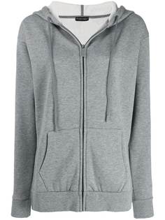 Emporio Armani zip fronted hoodie