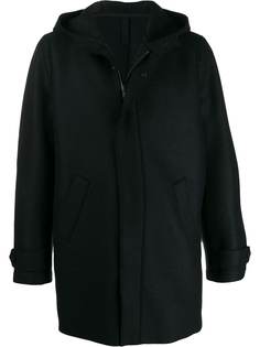 Harris Wharf London hooded single-breasted coat