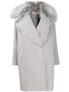 Michael Michael Kors fur trim oversized coat