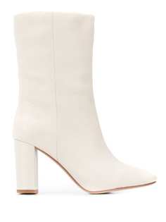 Lola Cruz contrast stitching mid-calf boots