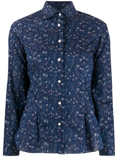 Barba slim-fit floral shirt