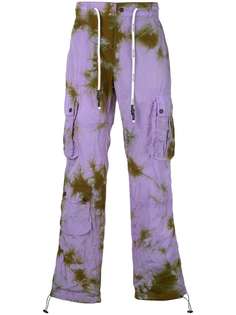 Palm Angels tie-dye drawstring cargo trousers