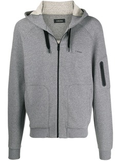 Z Zegna logo print hoodie