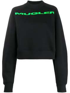 Mugler logo printed sweatshirt