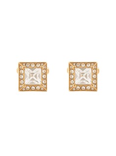 Dolce & Gabbana square rhinestone-embellished cufflinks