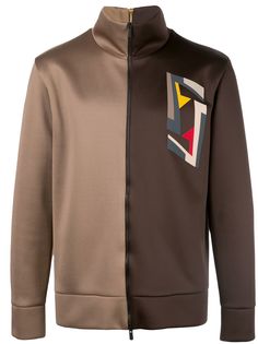 Fendi reversible two-tone zip-up sweatshirt