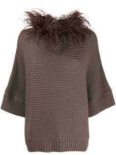Fabiana Filippi embroidered-collar oversized jumper
