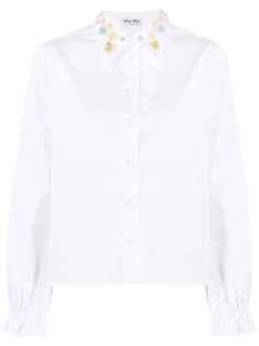 Miu Miu embroidered-collar shirt
