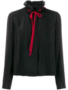 Miu Miu ruffled ribbon-neck blouse