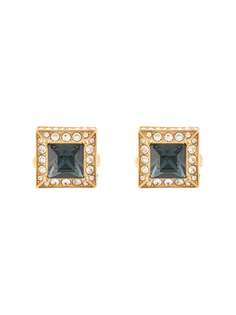Dolce & Gabbana square rhinestone-embellished cufflinks