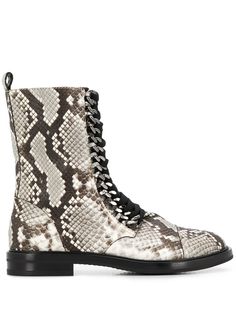 Casadei snake print biker boots