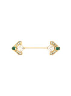 Dolce & Gabbana rhinestone-embellished lapel brooch