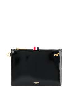 Thom Browne striped pull clutch bag