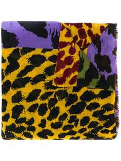 Diane von Furstenberg шарф с леопардовым принтом