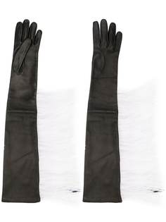 Attico длинные перчатки с перьями