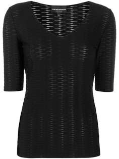 Emporio Armani футболка с эффектом жаккардовой ткани