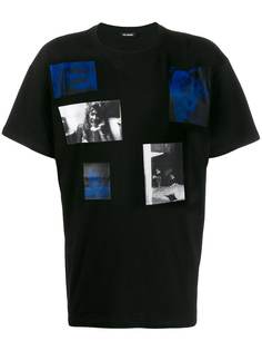 Raf Simons футболка с контрастным принтом