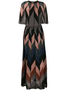 M Missoni длинное платье с геометричным узором