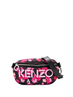 Kenzo поясная сумка с цветочным принтом и логотипом