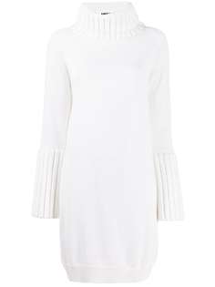 Mm6 Maison Margiela трикотажное платье с высоким воротником
