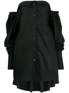 Ann Demeulemeester топ с открытыми плечами и длинными рукавами