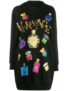 Versace декорированное худи с графичным принтом