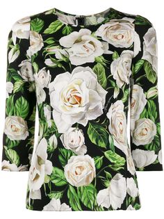 Dolce & Gabbana рубашка с цветочным принтом