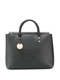 Emporio Armani сумка-тоут с тисненым логотипом