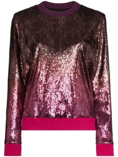 Mary Katrantzou Magpie ombré-effect sequinned sweatshirt