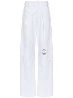 Raf Simons Xanthophobic patch straight leg trousers