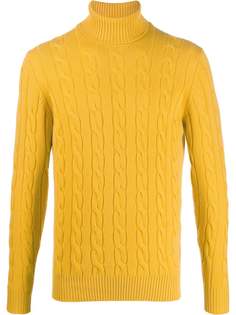 Lardini cable knit roll neck jumper