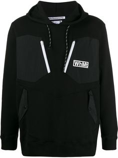 White Mountaineering logo contrast patch hoody