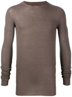 Rick Owens ribbed stretch fit sweatshirt