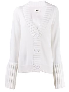 Mm6 Maison Margiela exaggerated-ribbed cardigan