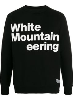 White Mountaineering logo jersey sweatshirt
