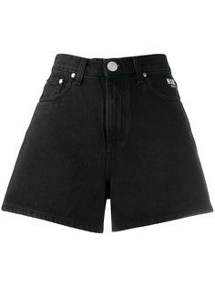 MSGM cat print denim shorts