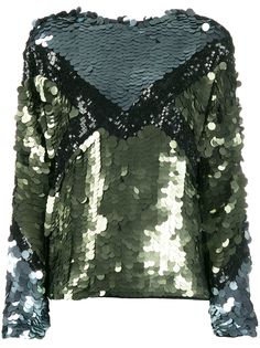 Tela Explosion sequin-embroidered top