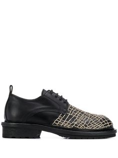 Ann Demeulemeester web-embroidered derby shoes